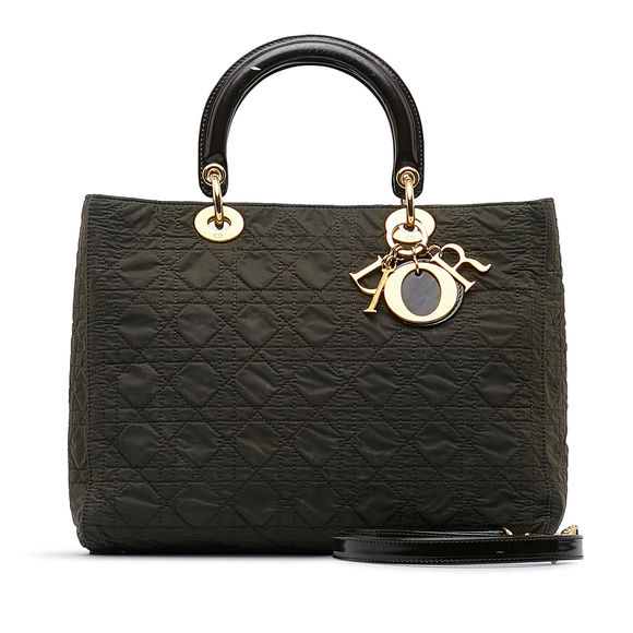 Auth Dior Large Cannage Lady Black #113020D89B - Picture 12 of 12